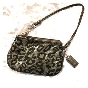 Coach leopard wristlet